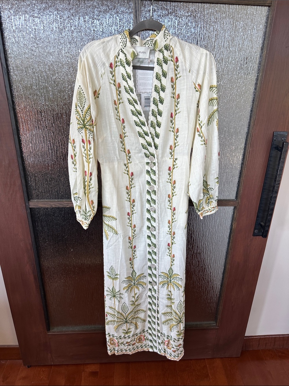 Few Moda ANAYA Raquel Dress Women's White Embroidered Maxi Dress size 8 - Picture 8 of 15